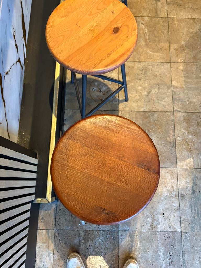 Barkruk, Ophalen, Met voetsteun, 60 tot 90 cm, Hout