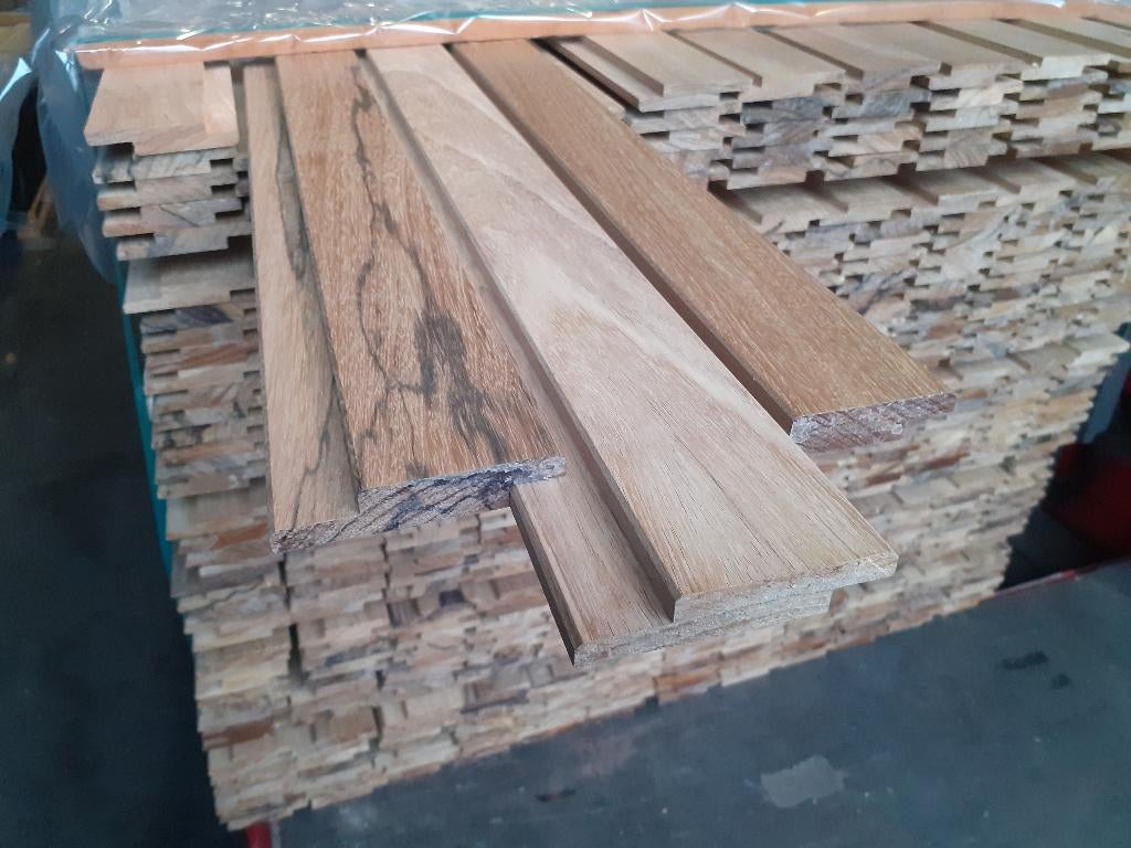 Goedkoop hardhout gevelbekleding - 3 lengtematen - Op=Op, Planken, Nieuw, Ophalen of Verzenden, Hardhout