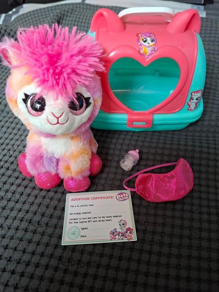 Pratende baby alpaca knuffel, Kinderen en Baby's, Speelgoed | Knuffels en Pluche, Ophalen of Verzenden, Zo goed als nieuw, Overige typen