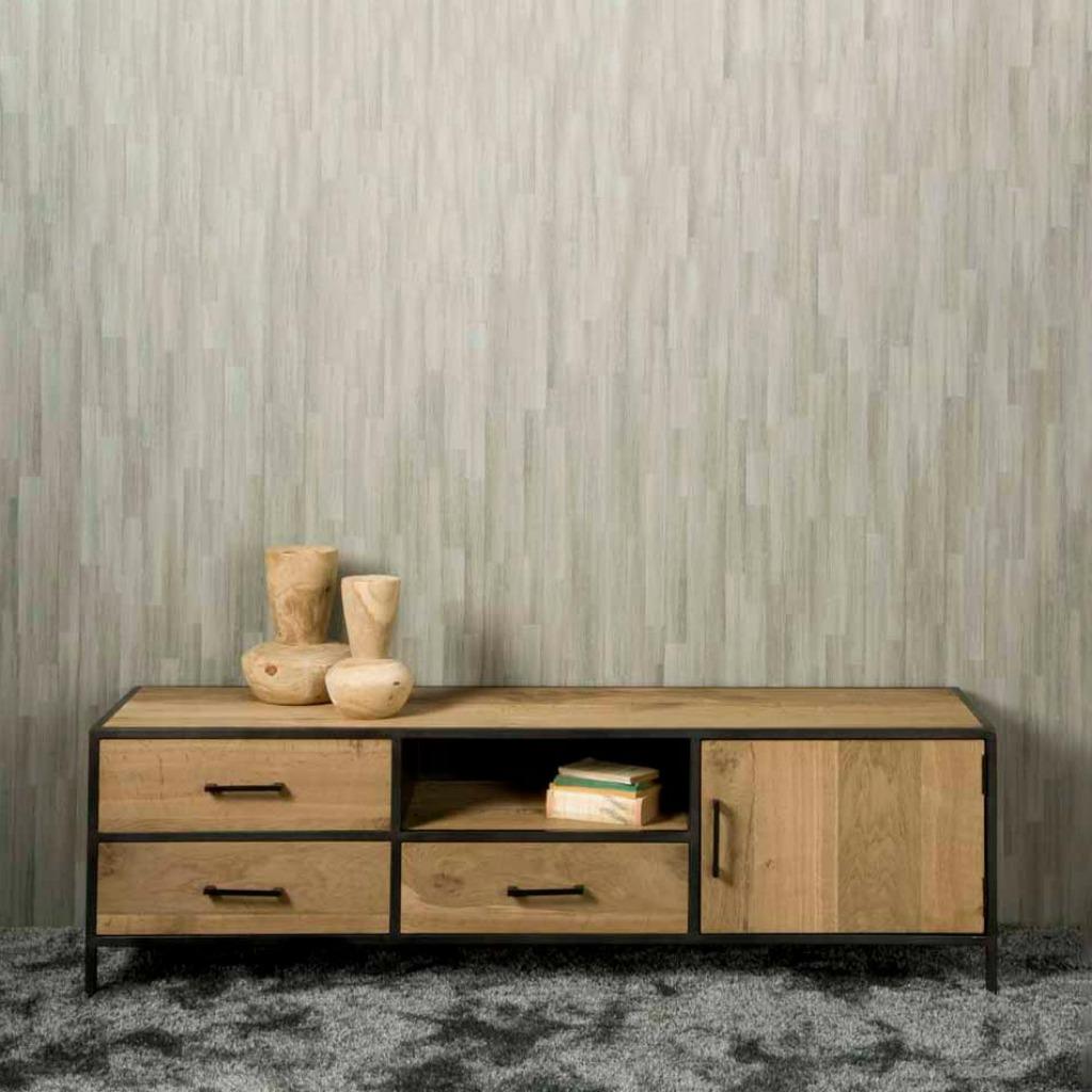 TV-Meubel Luna -180 cm- Livinn Zevenaar, 150 tot 200 cm, Eikenhout, Nieuw, Ophalen of Verzenden