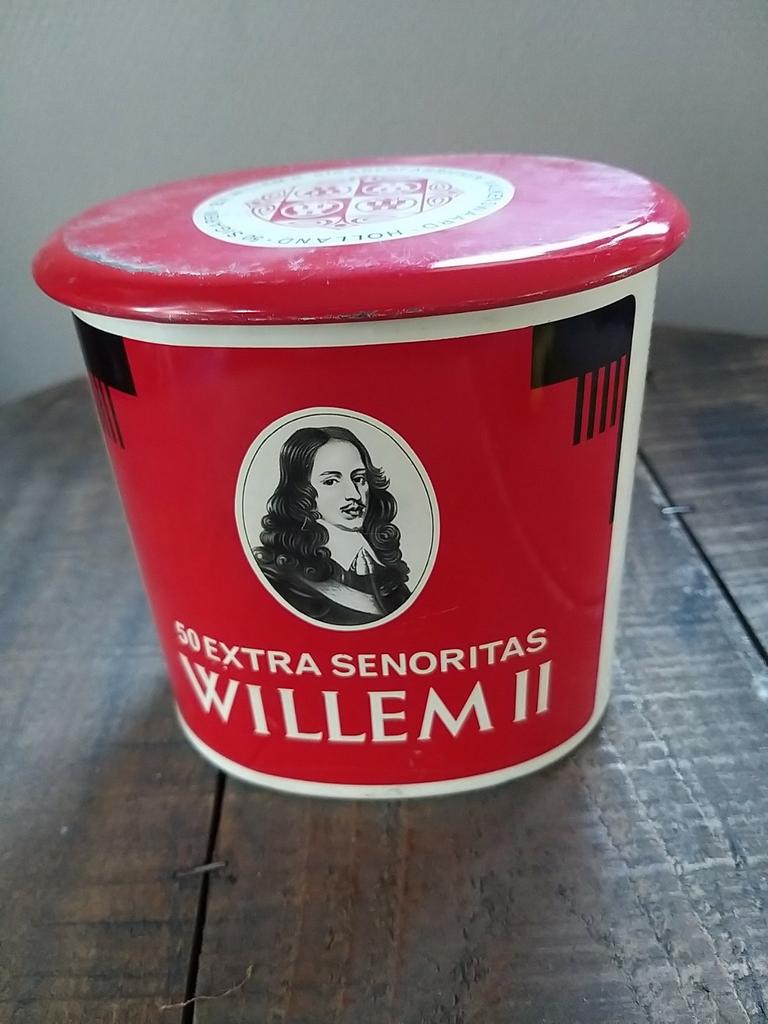 Willem II 50 extra senoritas blik, Ophalen of Verzenden, Gebruikt, Overige