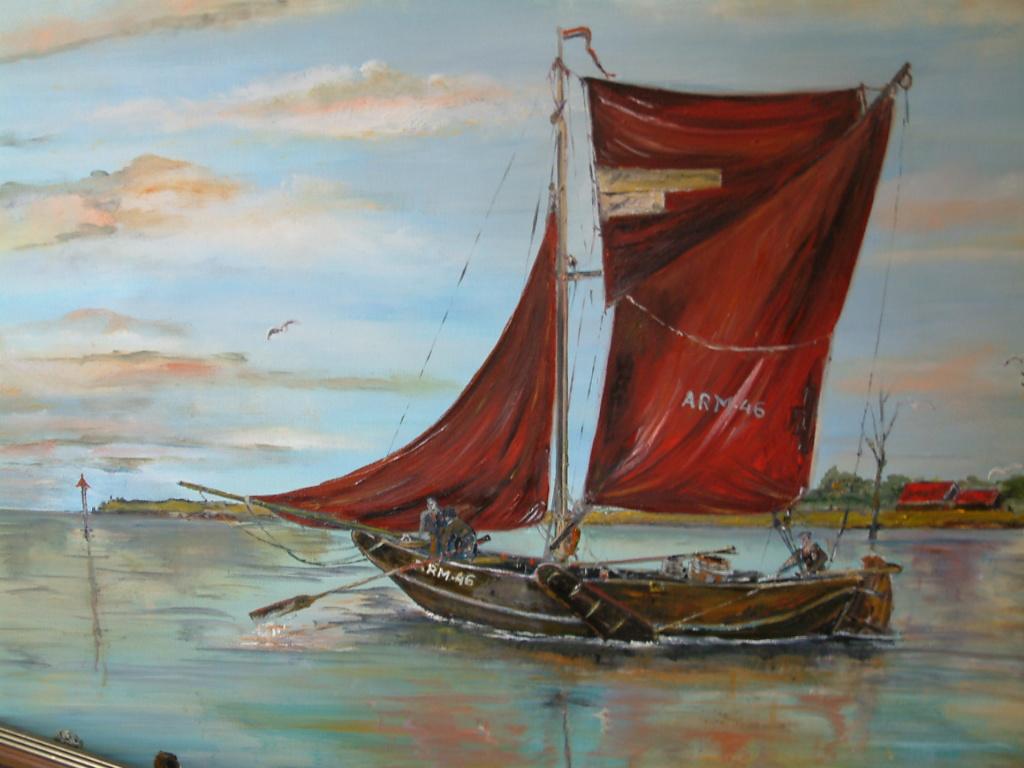 Arnemuiden  schilderijen hoogaars  -scherenkruiser  1932, Ophalen