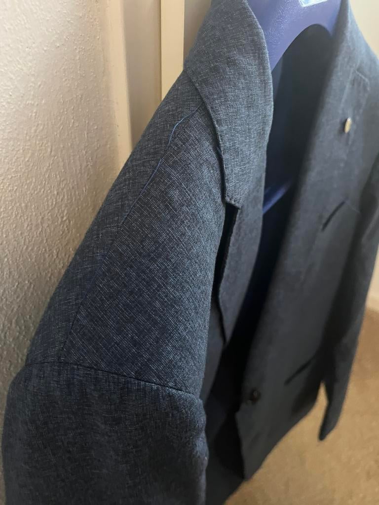 Blazer pantalon Dutch Dandies maat 48 - herenpak, Ophalen of Verzenden, Zo goed als nieuw, Maat 48/50 (M), Blauw