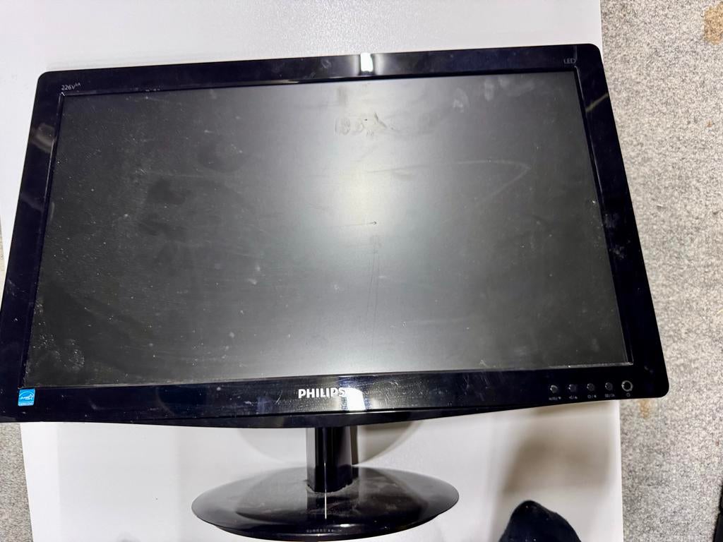 Philips 226V3LAB/00 Monitor, Gebruikt, Full HD, Ophalen of Verzenden, DVI