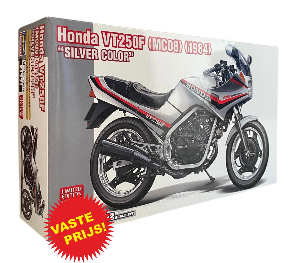 Honda VT250F (MC08) '84 Silver Color (Hasegawa 21771) 1/12, Overige merken, Nieuw, Ophalen of Verzenden, Groter dan 1:32