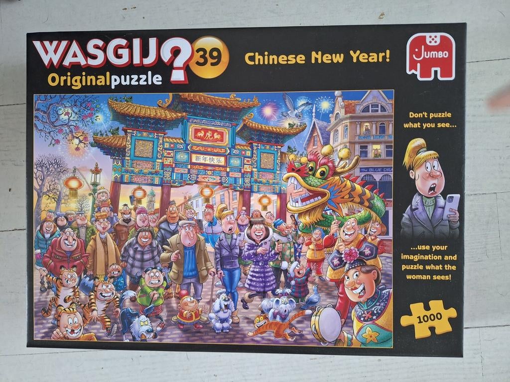Wasgij Original puzzel nr 39 - Chinese New Year!, Hobby en Vrije tijd, Denksport en Puzzels, Ophalen of Verzenden, 500 t/m 1500 stukjes