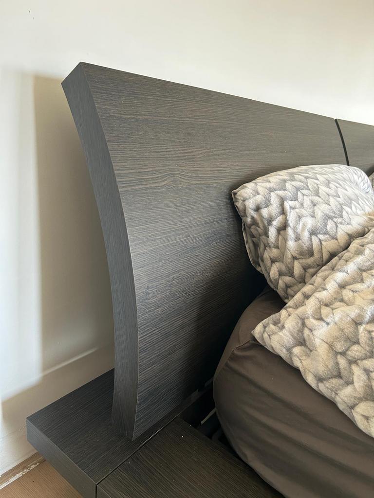 Mooi design bed-ombouw antraciet, Huis en Inrichting, Slaapkamer | Bedden, Gebruikt, Tweepersoons, Ophalen of Verzenden, 180 cm