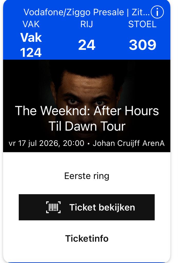 The Weeknd: After Hours Till Dawn Premium Tickets 17 Juli, Tickets en Kaartjes, Twee personen, Juli