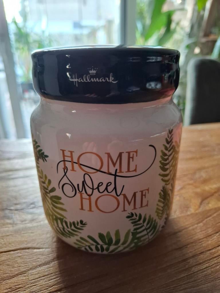Leuke Hallmark spaarpot - Home Sweet Home, Overige materialen, Gebruikt, Ophalen of Verzenden, Groen