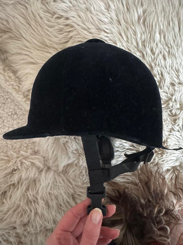 Paardrij cap zwart voor kinderen maat 7 / 57, Dieren en Toebehoren, Paardrijkleding, Ophalen of Verzenden, Zo goed als nieuw, Kinderen