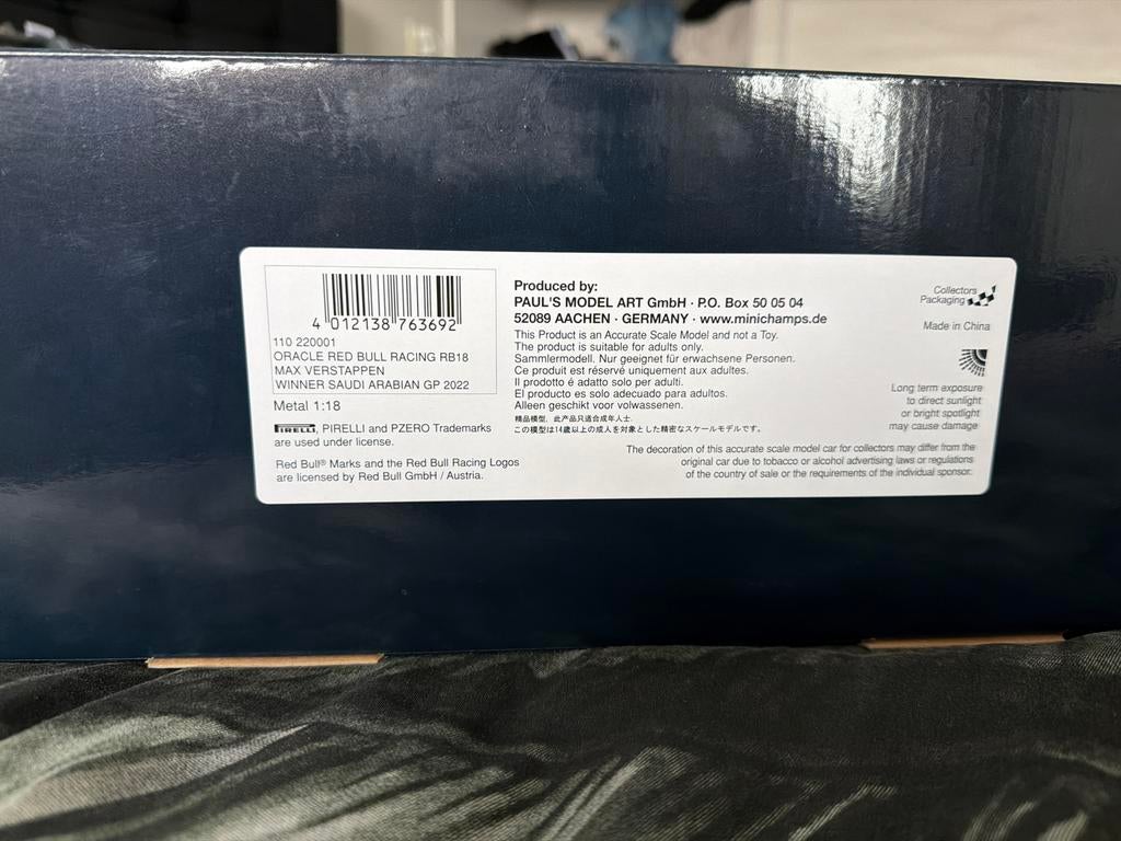 Max Verstappen RB18 Saudi Arabië GP 2022 1:18, Ophalen of Verzenden, Nieuw, Auto, MiniChamps