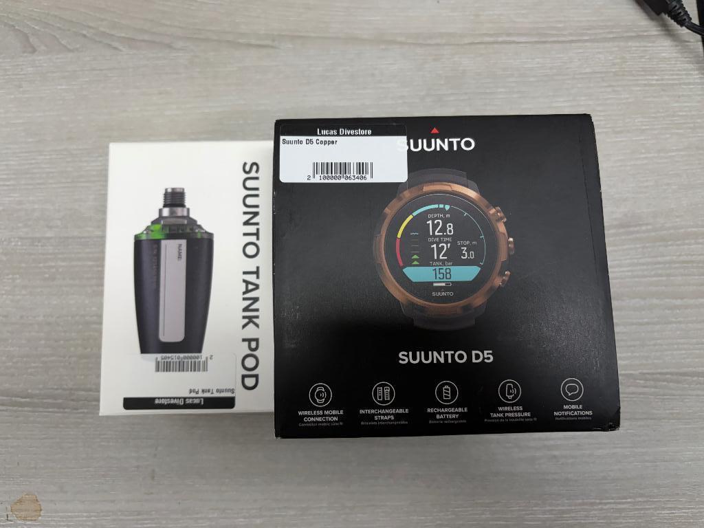 Suunto D5 Copper incl. Suunto Tank Pod, Watersport en Boten, Ophalen, Zo goed als nieuw, Duikcomputer