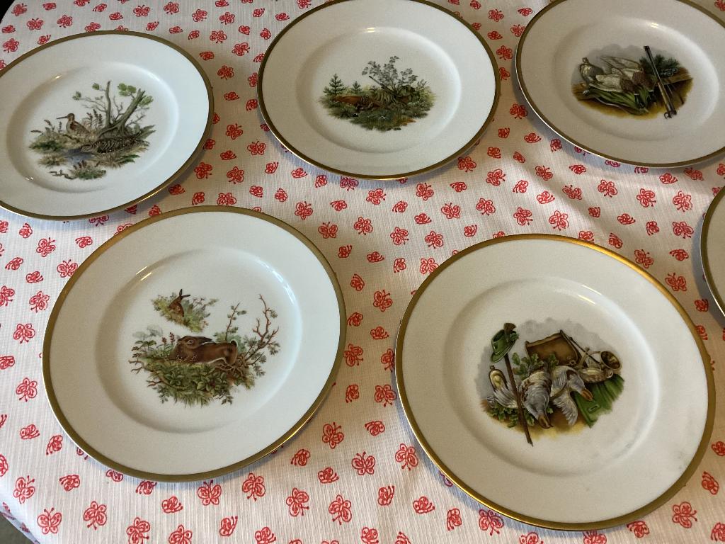 Jacht servies 6 porselein borden RZB, Antiek en Kunst, Ophalen