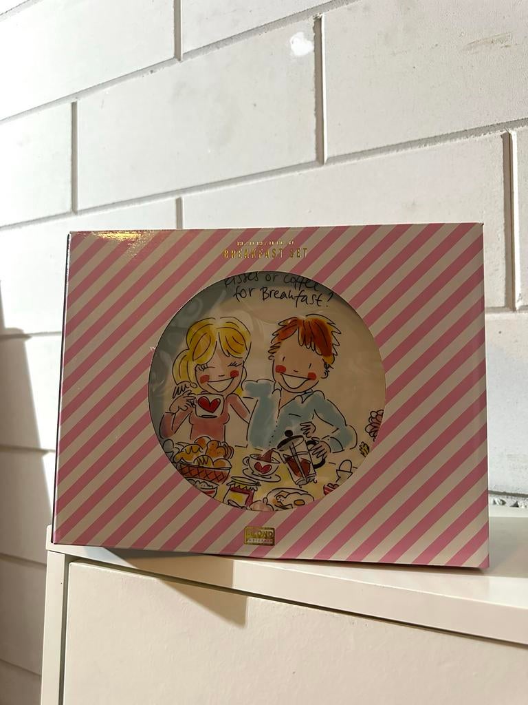 Blond Amsterdam Ontbijtset 3-delig Rood Love (4 stuks), Huis en Inrichting, Blond Amsterdam, Overige typen, Nieuw, Ophalen of Verzenden