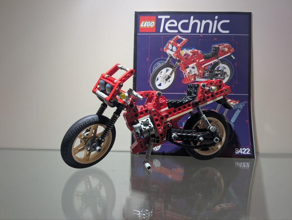 Lego Technic 8422 Moto Cross Motor, Ophalen of Verzenden, Gebruikt, Complete set, Lego