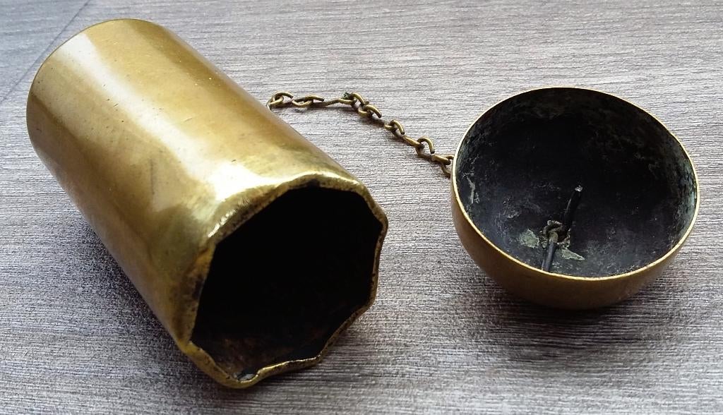 Circa 1750 - 1850 Tondeldoos Vuurmaker Pijp Roker Vuurslag, Antiek en Kunst, Antiek | Koper en Brons, Ophalen of Verzenden