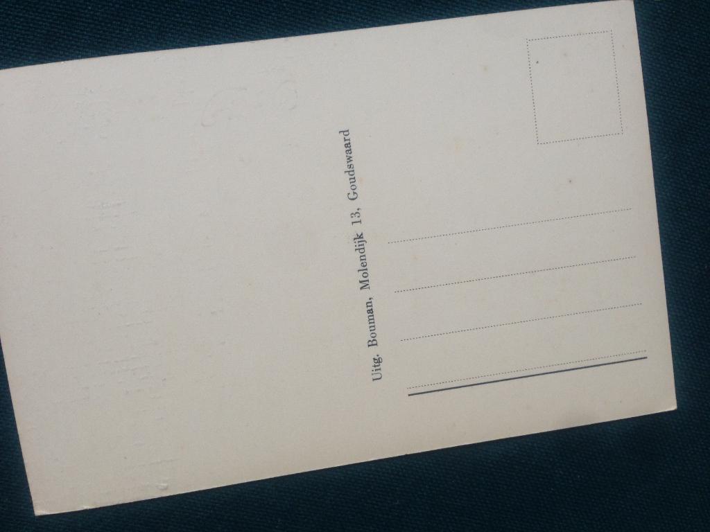 ansichtkaart Goudswaard, Molendijk - Westeinde jaren vijjtig, Ophalen of Verzenden, 1940 tot 1960, Ongelopen, Zuid-Holland