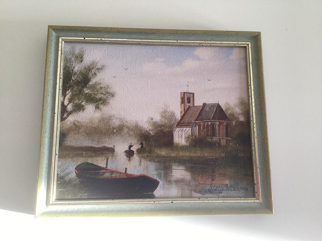 Sietse Wiersma - Allemanskerk Oudkarspel reproductie, Ophalen of Verzenden