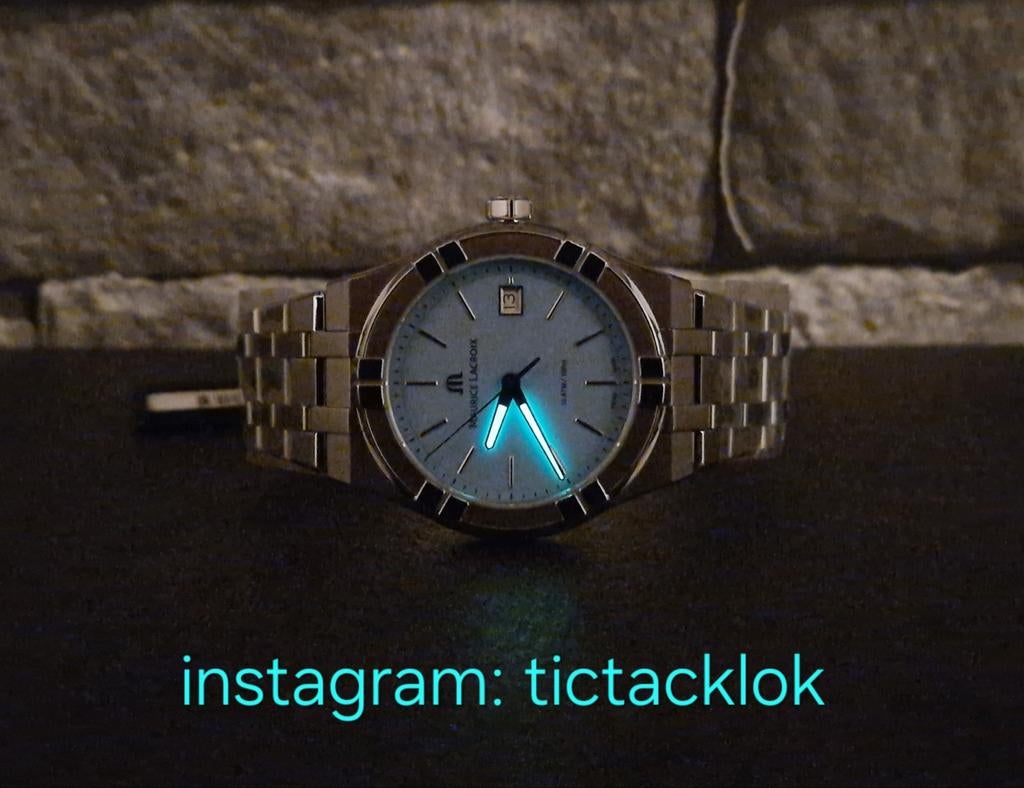 Maurice Lacroix Aikon quartz special ed.(Tiffany) blauw NEW, Overige merken, Staal, Staal, Polshorloge
