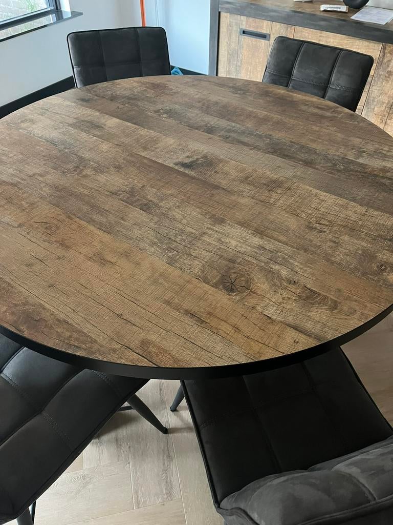 Ronde tafel, Ophalen, 100 tot 150 cm, Rond, Zo goed als nieuw