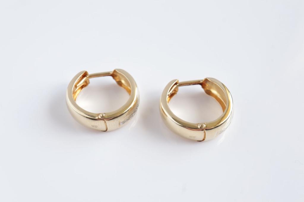 14 Karaat Gouden Creolen 15mm, Ophalen of Verzenden, Zo goed als nieuw, Goud, Goud