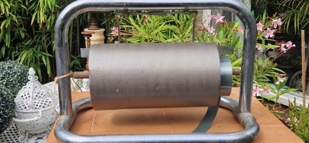 Mooie vintage verchroomde jaren 70 papierrolhouder(brocante), Ophalen of Verzenden, Gebruikt