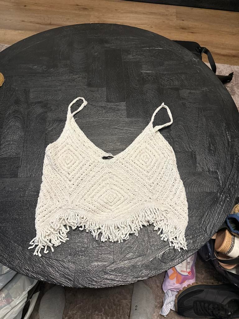 Gebroken wit topje - maat onbekend, Maat 38/40 (M), Wit, Ophalen of Verzenden, Zo goed als nieuw