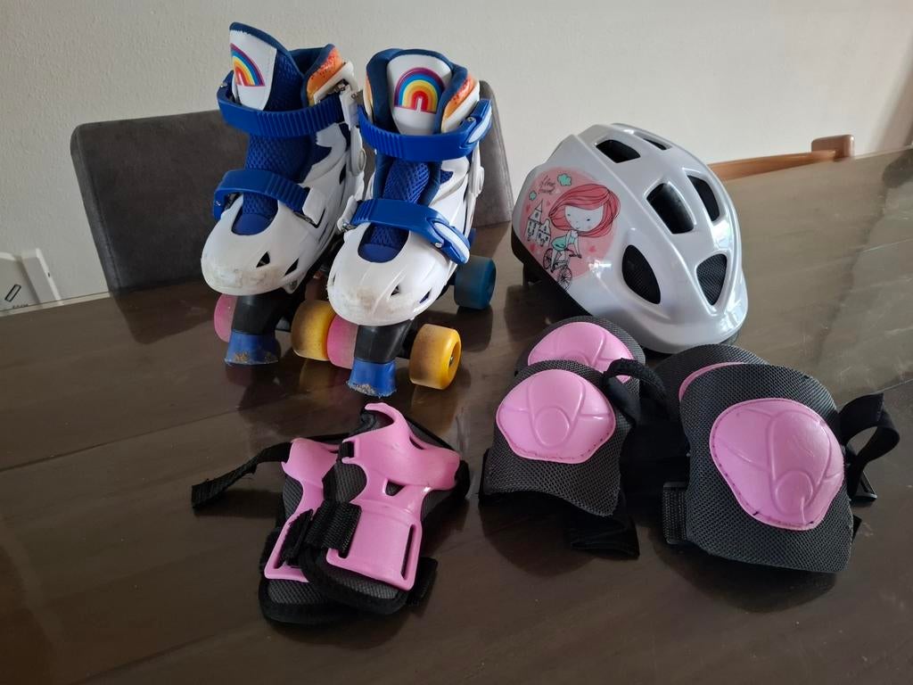 K3 Rolschaatsen met helm en beschermers maat 30-33, Ophalen, Verstelbaar, Gebruikt, Kinderen