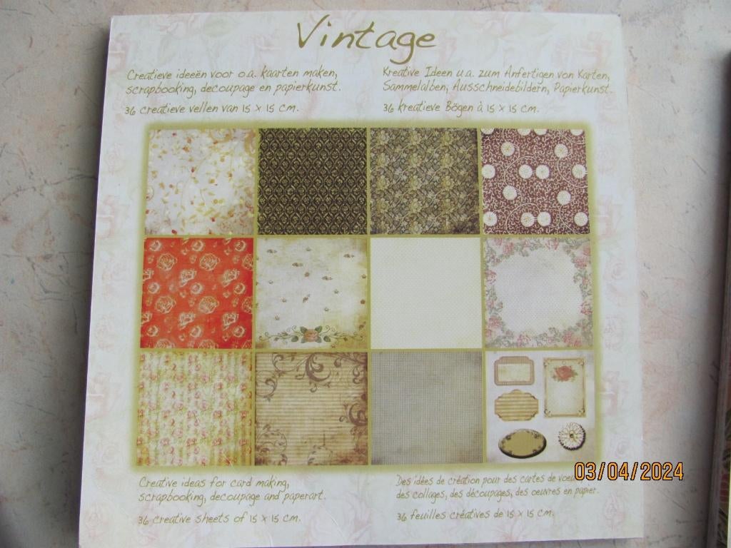 NIEUWSTAAT papier VINTAGE paperpad geelbruin 12 retro DESIGN, Ophalen of Verzenden, Nieuw, Papier of Karton, Overige merken