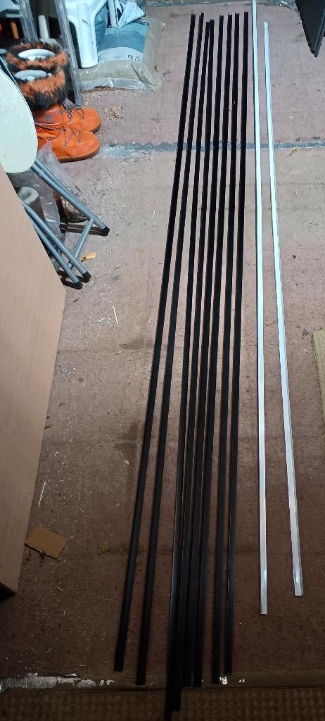 10 stuks aluminium hoekprofielen 15x15x1mm en 2,90mtr lang, Ophalen, Nieuw, Aluminium