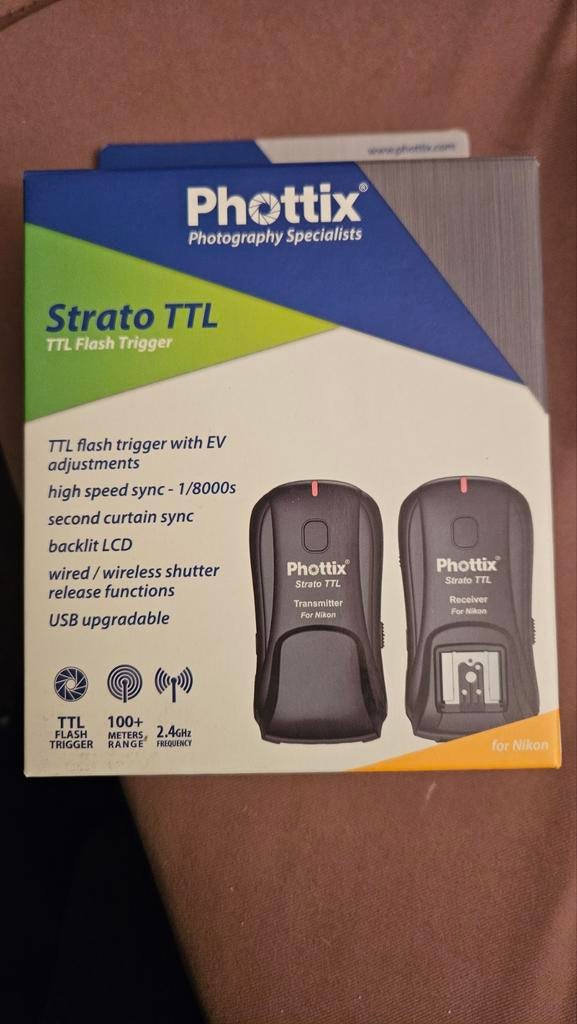 Phottix Strato TTL Flash Trigger Set - Nikon, Ophalen of Verzenden, Nieuw, Nikon