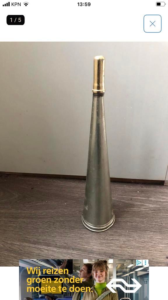 Oude scheepshoorn met wel erg luide claxon., Ophalen of Verzenden