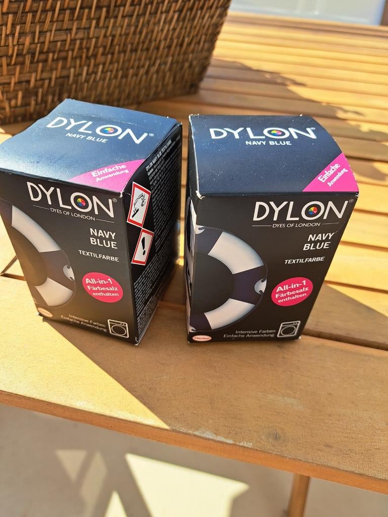 2x Dylon Textielverf Navy Blue - All-in-1 voor wasmachine, Ophalen, Overige materialen, Blauw, Nieuw