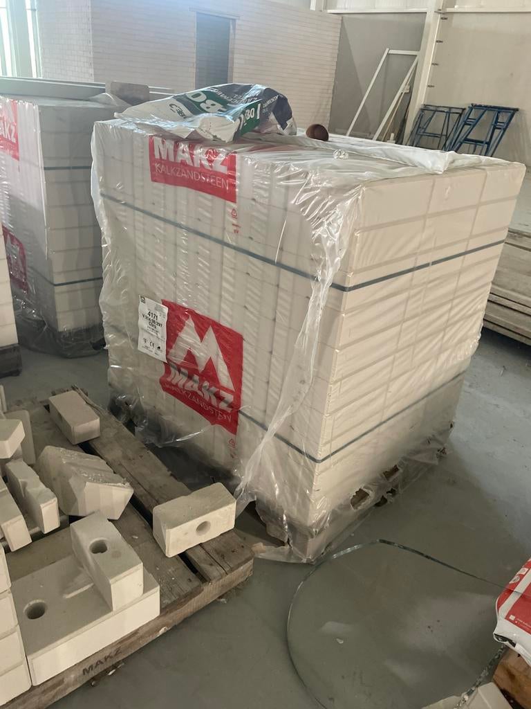 Kalkzandstenen blokken 216x300x100 mm met lijm, Ophalen of Verzenden, Nieuw, Kalkzandstenen