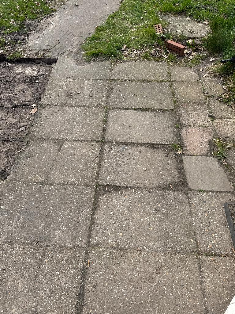 Grindtegels, Tuin en Terras, Ophalen, Gebruikt, 10 m² of meer, Beton