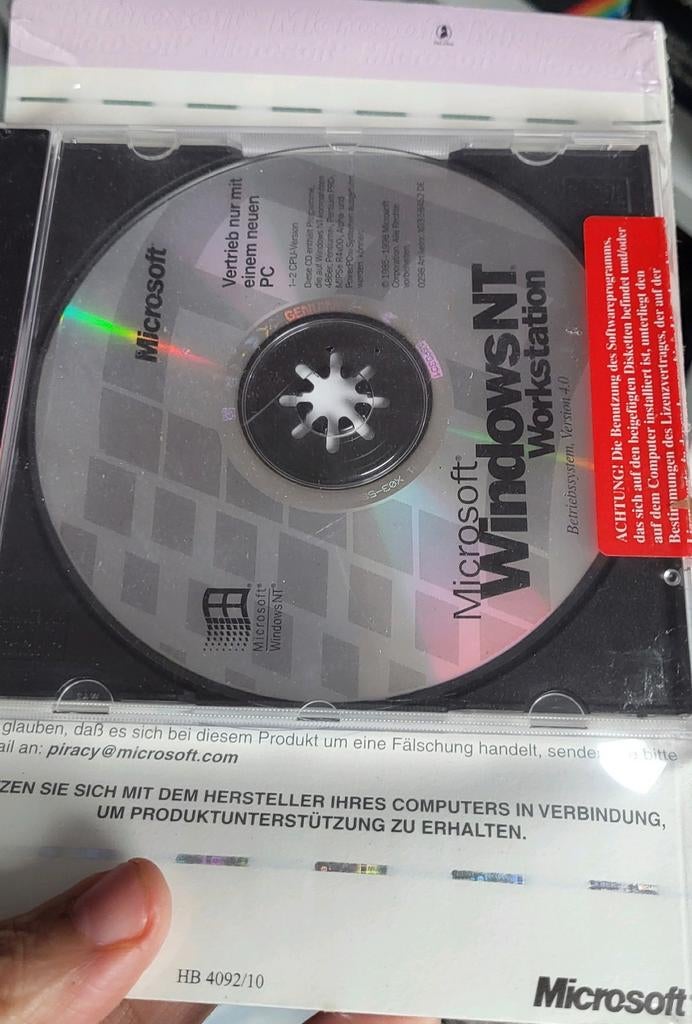 Microsoft Windows NT Workstation (sealed), Ophalen of Verzenden