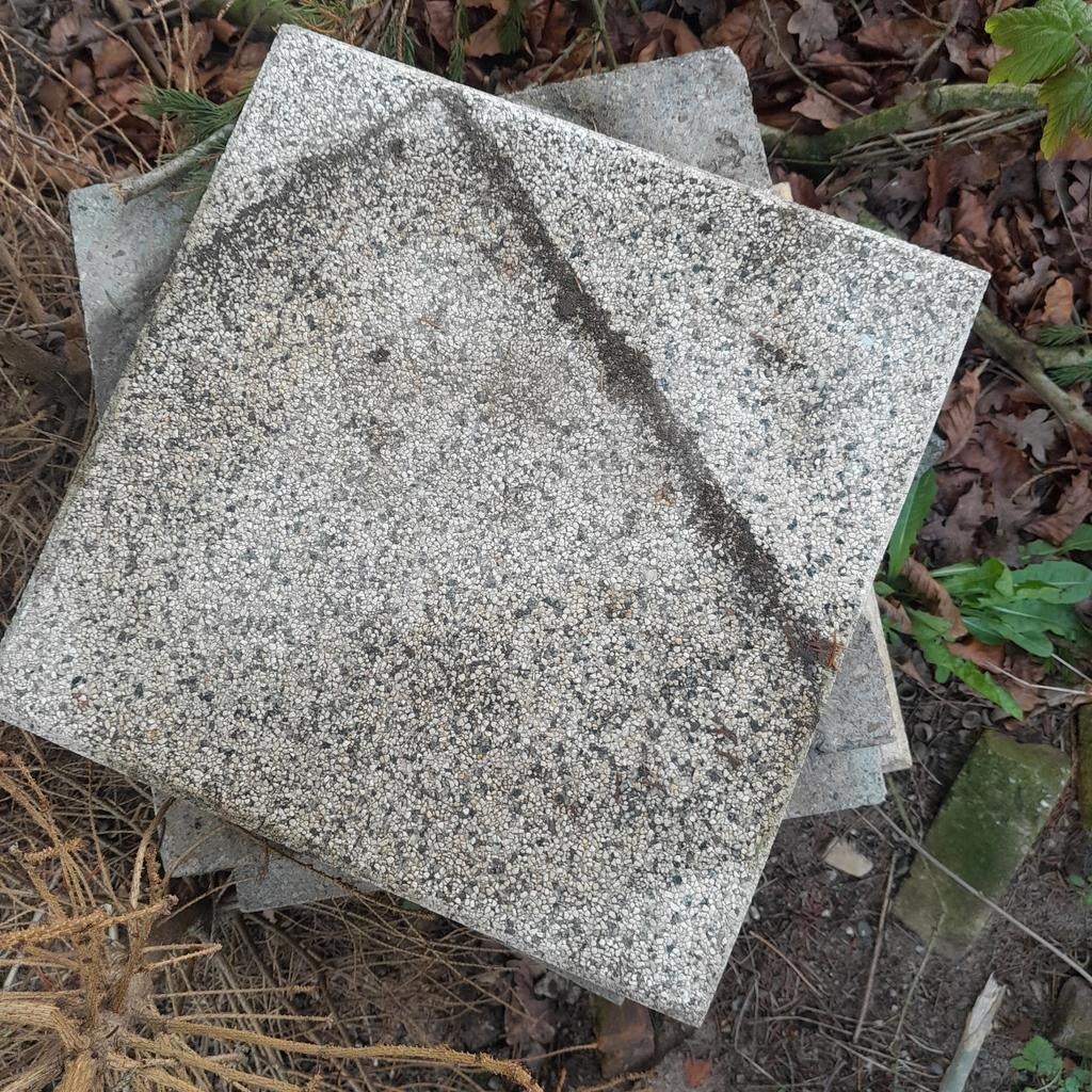 10 grindtegels 40x40cm, Tuin en Terras, Tegels en Klinkers, Ophalen, Gebruikt, Beton, Terrastegels