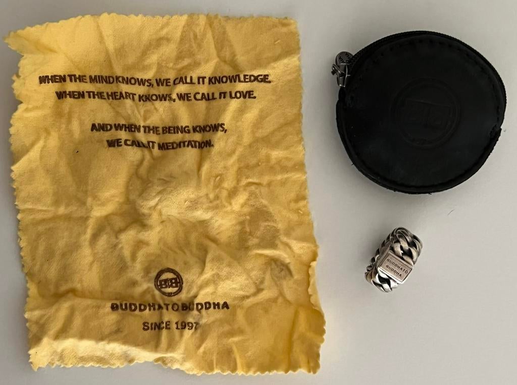 Buddha to Buddha Ring 925 Sterling Zilveren 500 Chain, Sieraden, Tassen en Uiterlijk, Ringen, Ophalen, Nieuw, Dame of Heer, Zilver