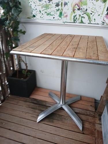 bistrotafel, Ophalen, Gebruikt, Vierkant, Aluminium