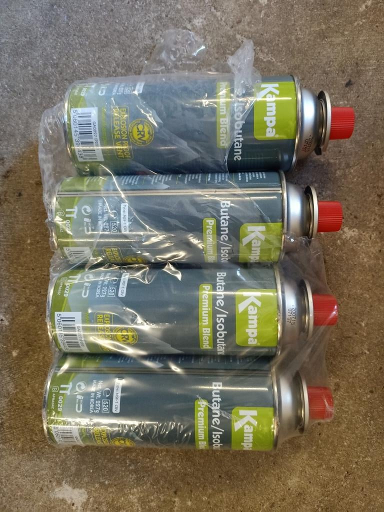 Kampa Butaan/Isobutaan Gaspatronen - Premium Blend (4 stuks), Ophalen of Verzenden, Nieuw