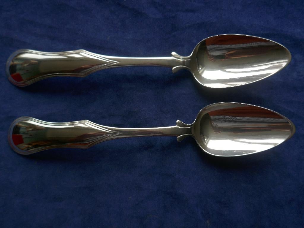 2 zilveren groentelepels Johannes Torlau Amsterdam 144 gram, Antiek en Kunst, Ophalen of Verzenden, Zilver