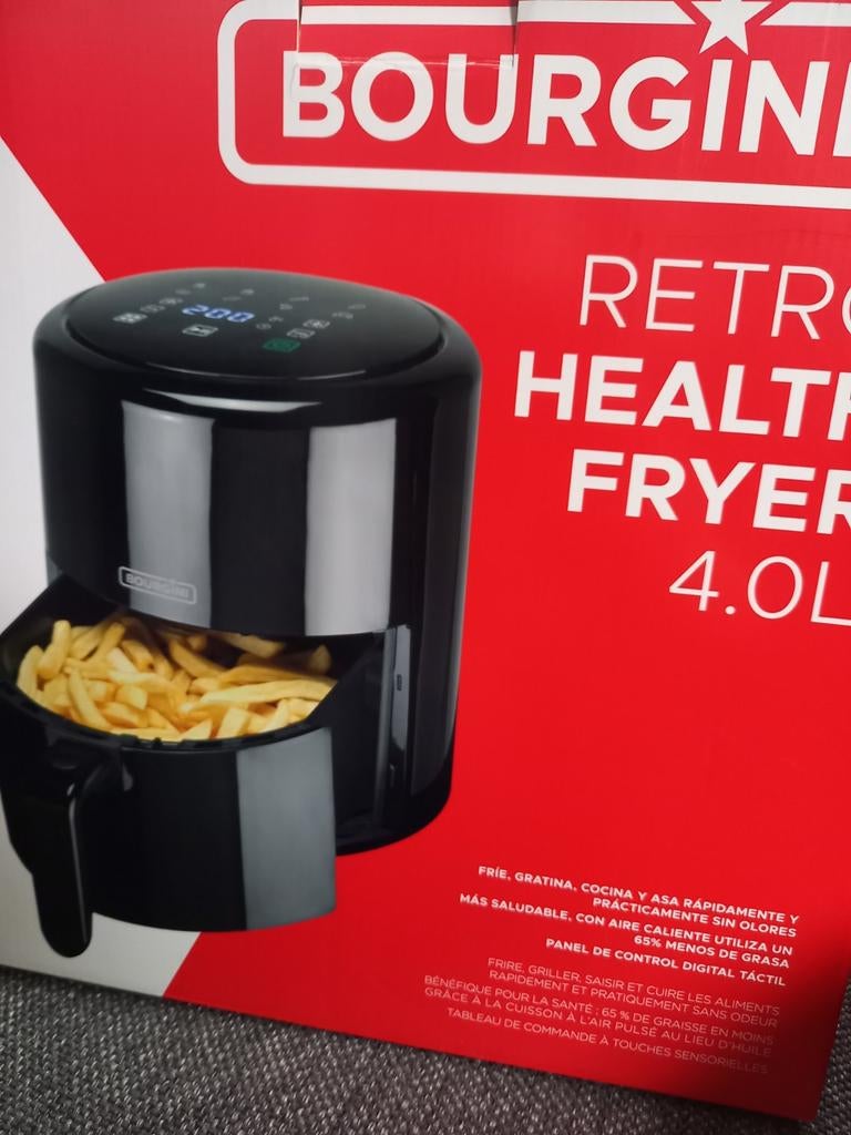 Bourgini Retro Health Fryer 4.0L - Nieuw in doos, Ophalen of Verzenden, Nieuw, Airfryer, 1000 t/m 1499 gram