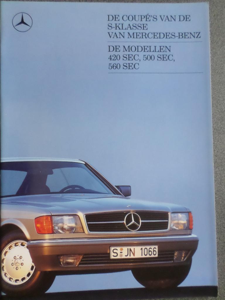 Mercedes 420 & 500 & 560 SEC 0188 Brochure, Ophalen of Verzenden, Zo goed als nieuw, Mercedes