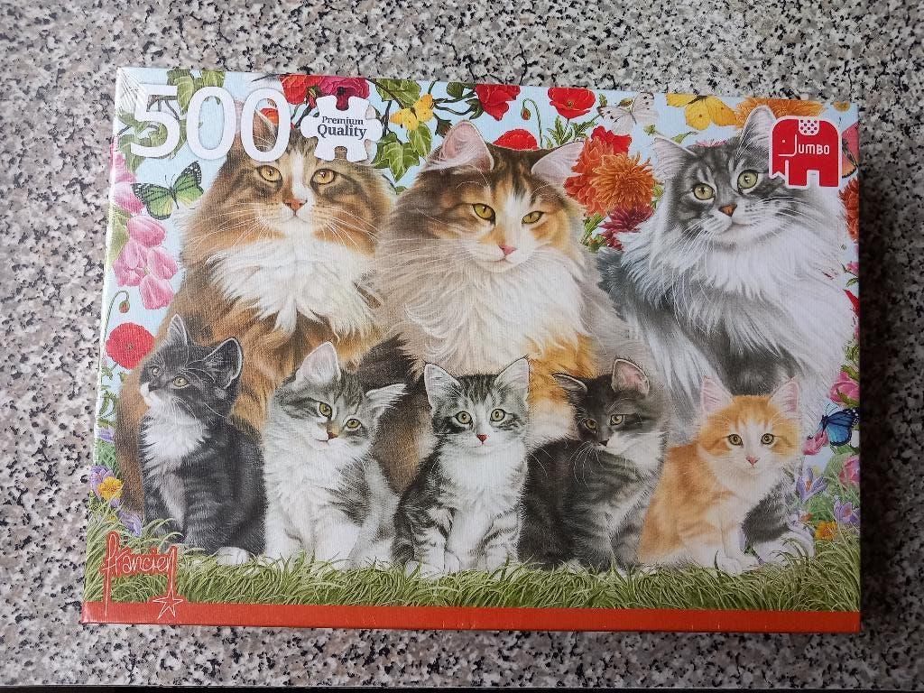 Legpuzzel Katten (Francien) Jumbo 500 stukjes Nieuw, Ophalen of Verzenden, 500 t/m 1500 stukjes, Nieuw, Legpuzzel