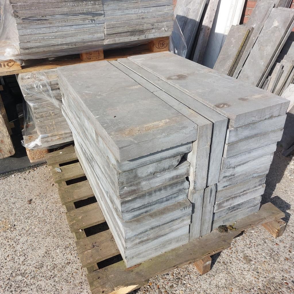 Opsluitbanden, Chinees hardsteen, 100x30x6 cm. 23 stuks, Tuin en Terras, Tegels en Klinkers, Ophalen, Gebruikt, Overige typen