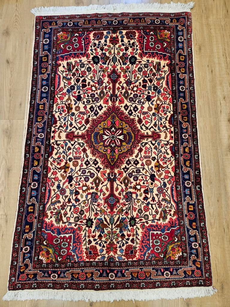 Handgeknoopt perzisch tapijt sarough 173x102, Info@SlatsAntiek.nl, Crème, 100 tot 150 cm, Perzisch