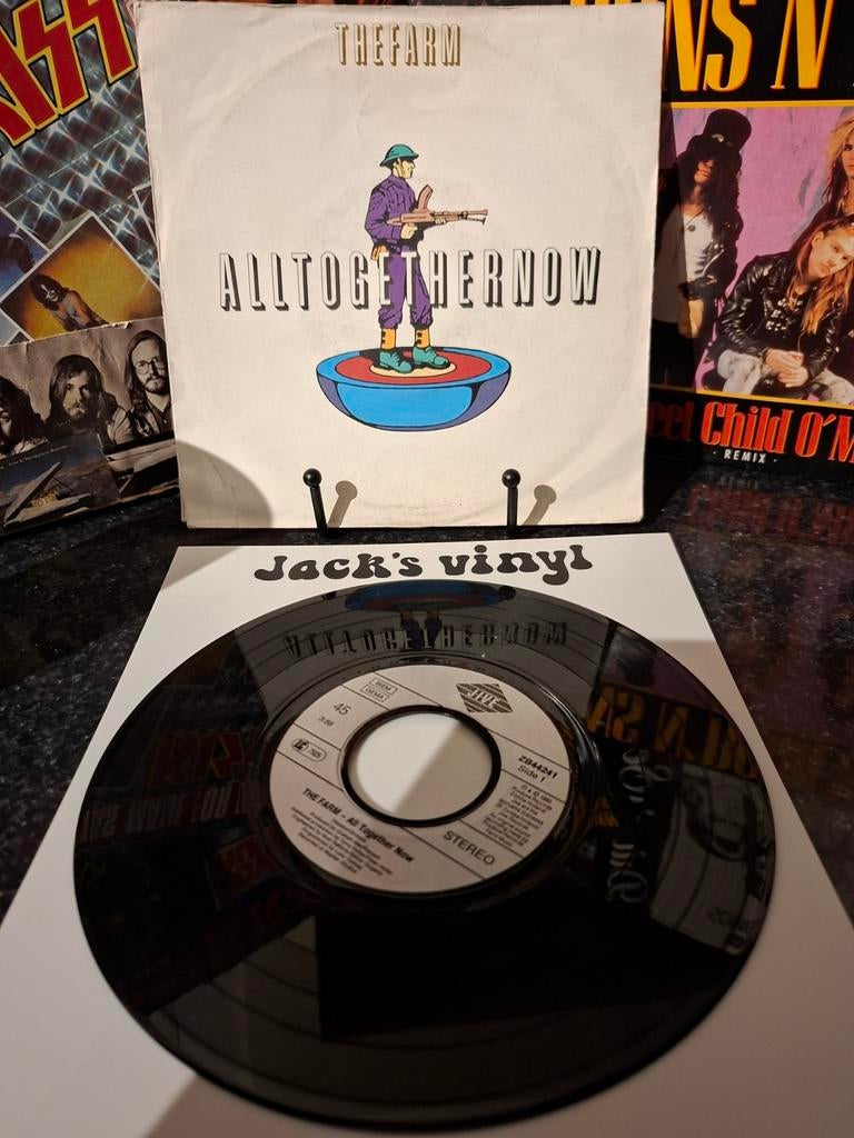 The Farm - All Together Now 7 inch vinyl single 1990, Ophalen of Verzenden, 1980 tot 2000, Zo goed als nieuw, Overige formaten