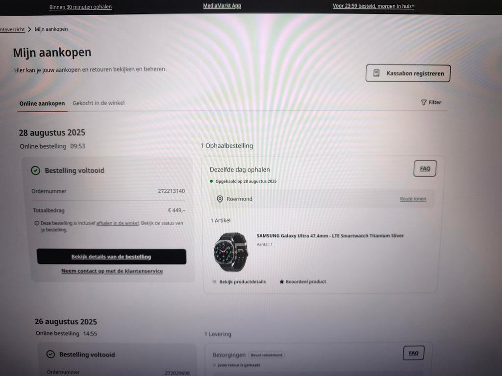Samsung Galaxy Watch Ultra, Computers en Software, Windows Laptops, Minder dan 2 Ghz, 10 inch of minder, Ophalen of Verzenden