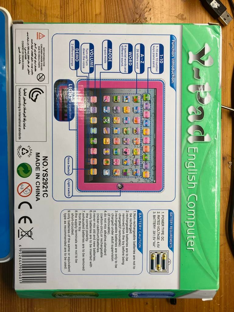 Y-Pad Engels Leercomputer voor Kinderen, Kinderen en Baby's, Speelgoed | Educatief en Creatief, Nieuw, Taal en Lezen, Met licht