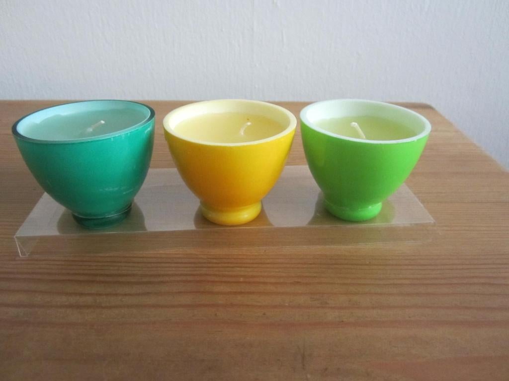 kaarsjes in eierdopje - 5 cm hoog, Overige materialen, Overige kleuren, Nieuw, Ophalen of Verzenden